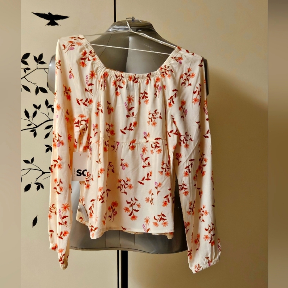 Long sleeve peasant blouse